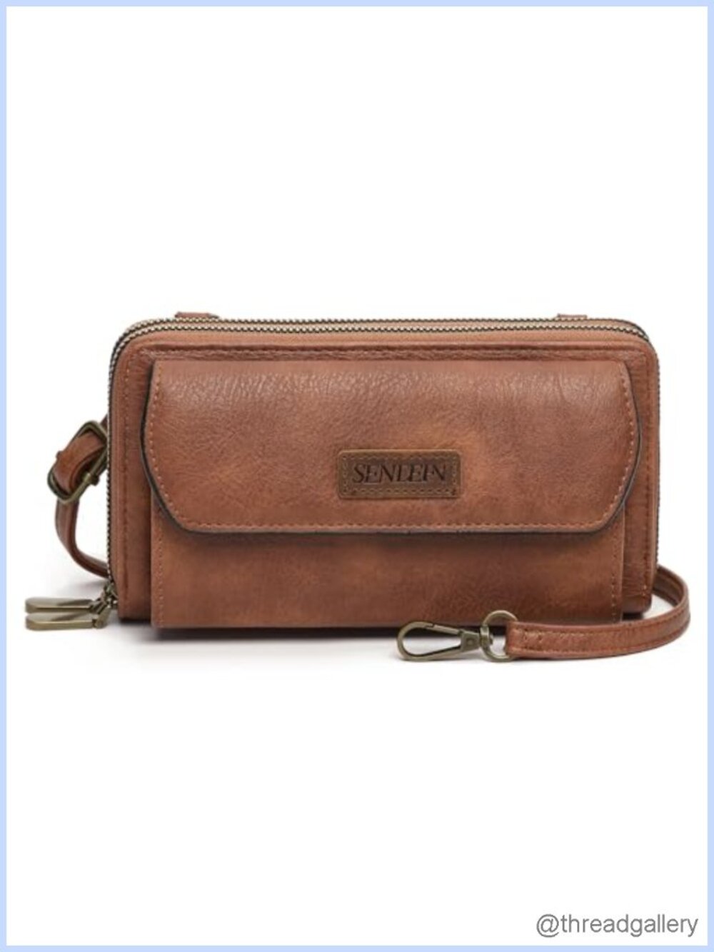 SENDEFN Small Crossbody Phone Purse Vegan Leather Adjustable Strap